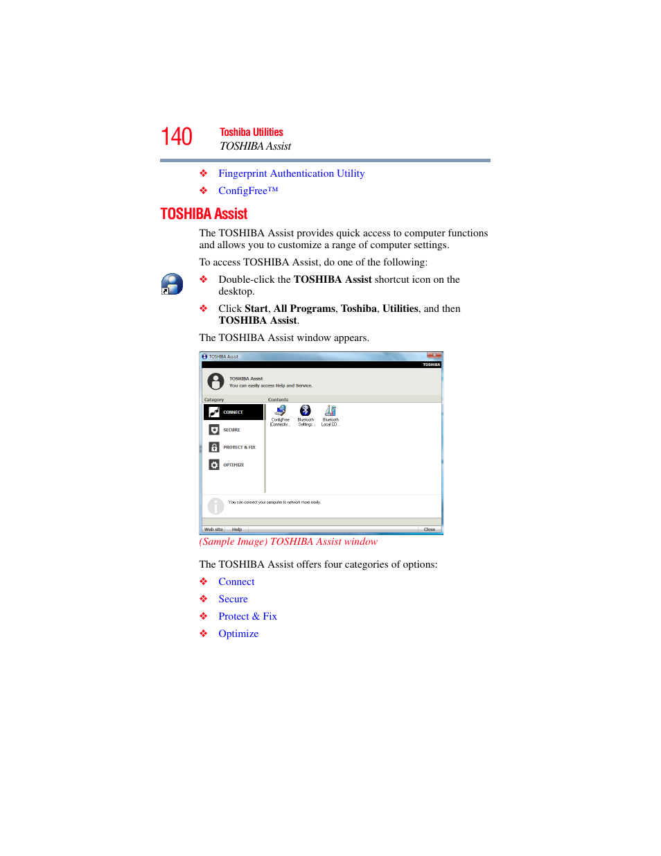 Toshiba assist | Toshiba A200 User Manual | Page 140 / 244