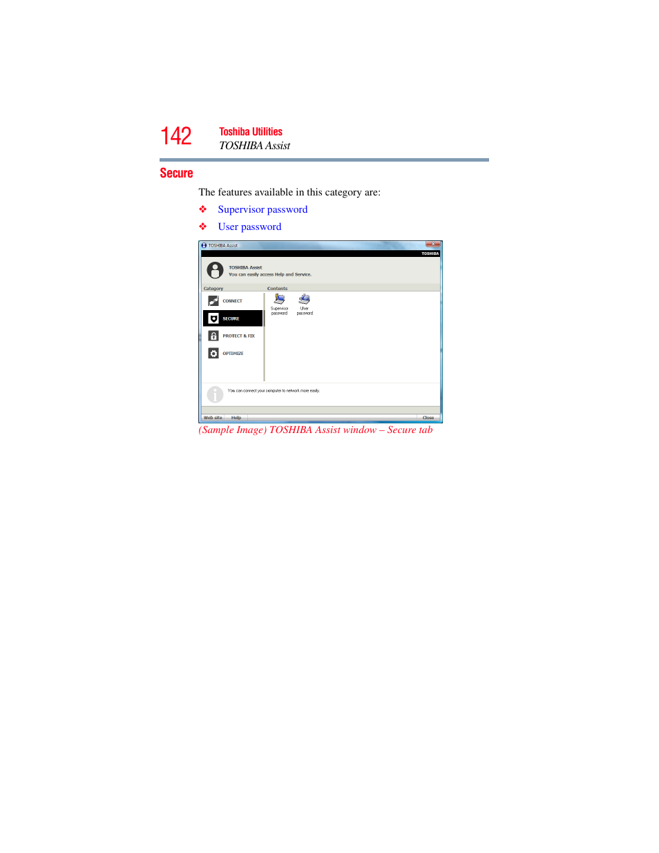 Secure | Toshiba A200 User Manual | Page 142 / 244