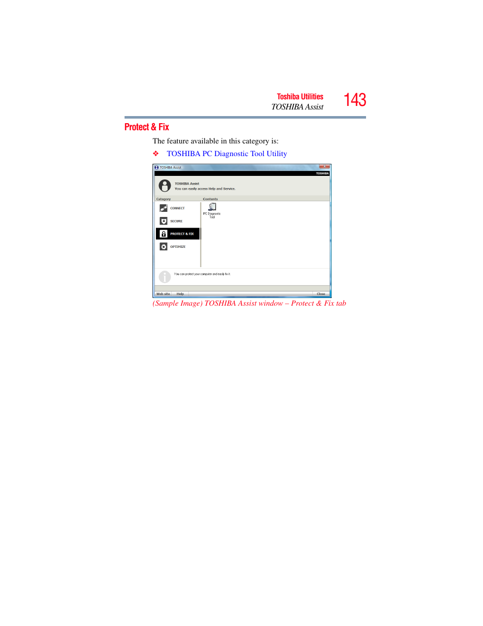 Protect & fix | Toshiba A200 User Manual | Page 143 / 244