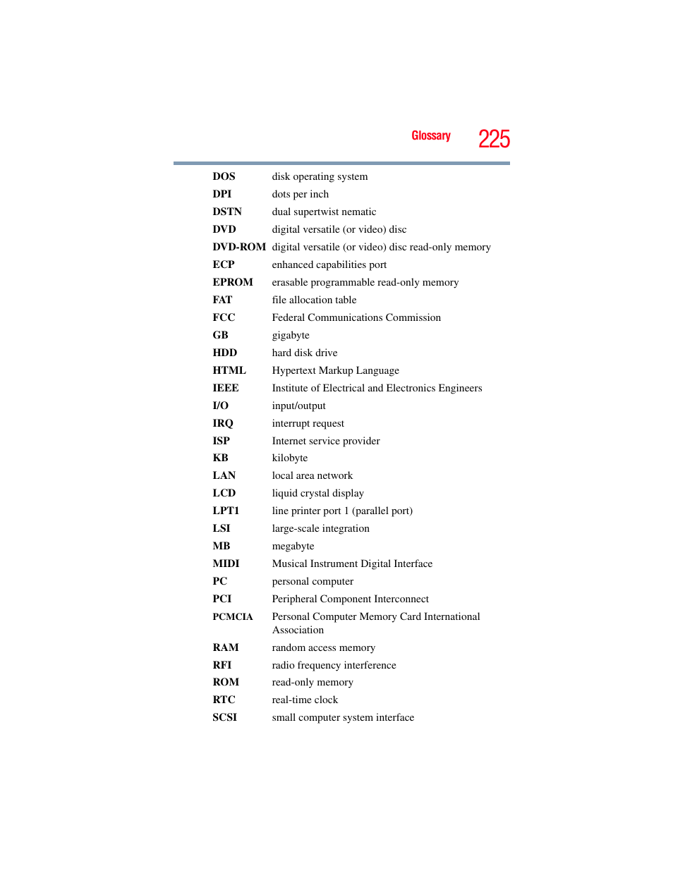 Toshiba A200 User Manual | Page 225 / 244