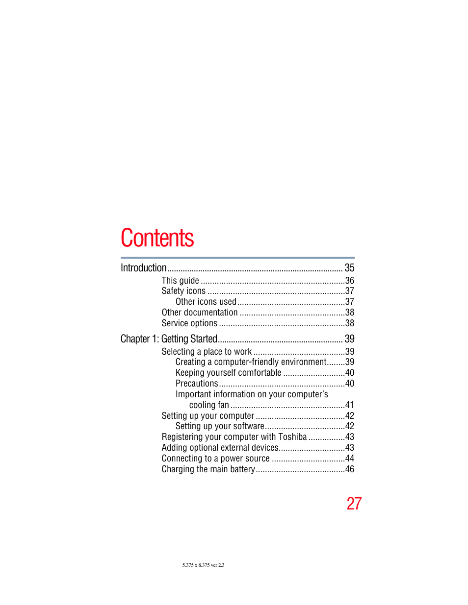 Toshiba A200 User Manual | Page 27 / 244