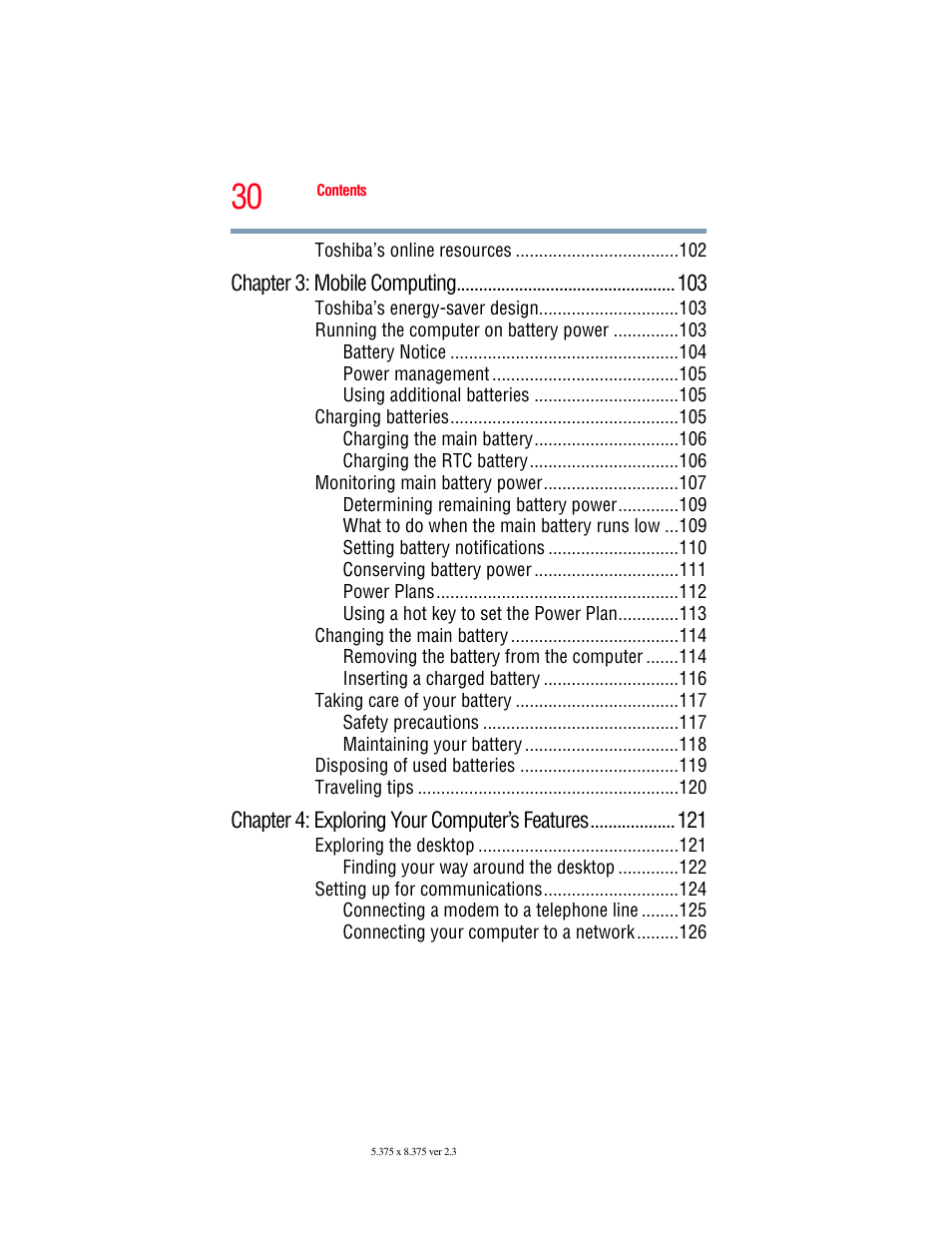 Toshiba A200 User Manual | Page 30 / 244