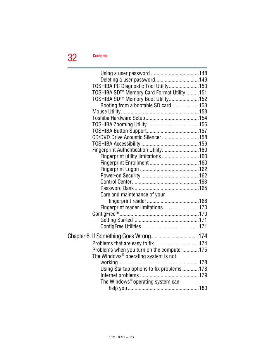 Toshiba A200 User Manual | Page 32 / 244