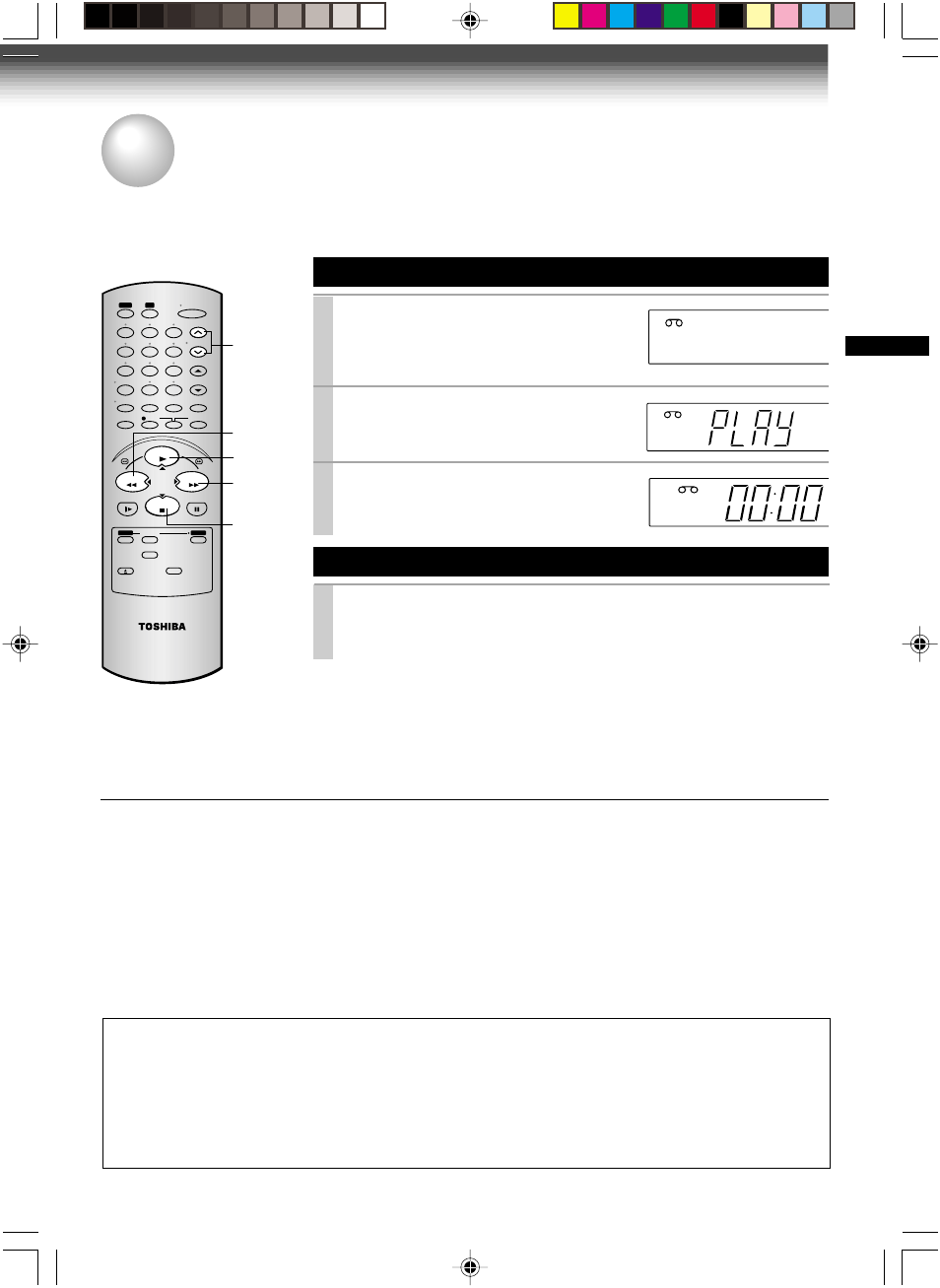 Playback, Basic and double speed, S-vhs quasi playback (sqpb) | Basic playback, Double speed playback, Adjusting the tracking, Load a recorded cassette, Press play to start playback | Toshiba W-622 User Manual | Page 19 / 33