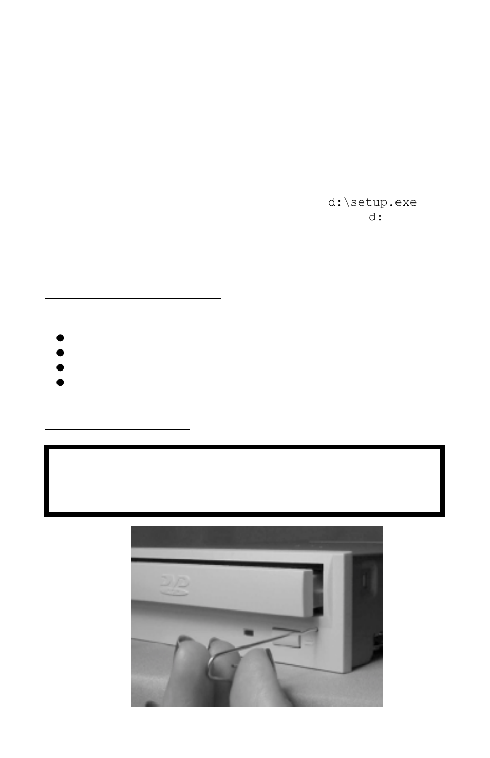 Cd-rw/dvd-rom media, Emergency eject | Toshiba SD-R1202 User Manual | Page 12 / 16