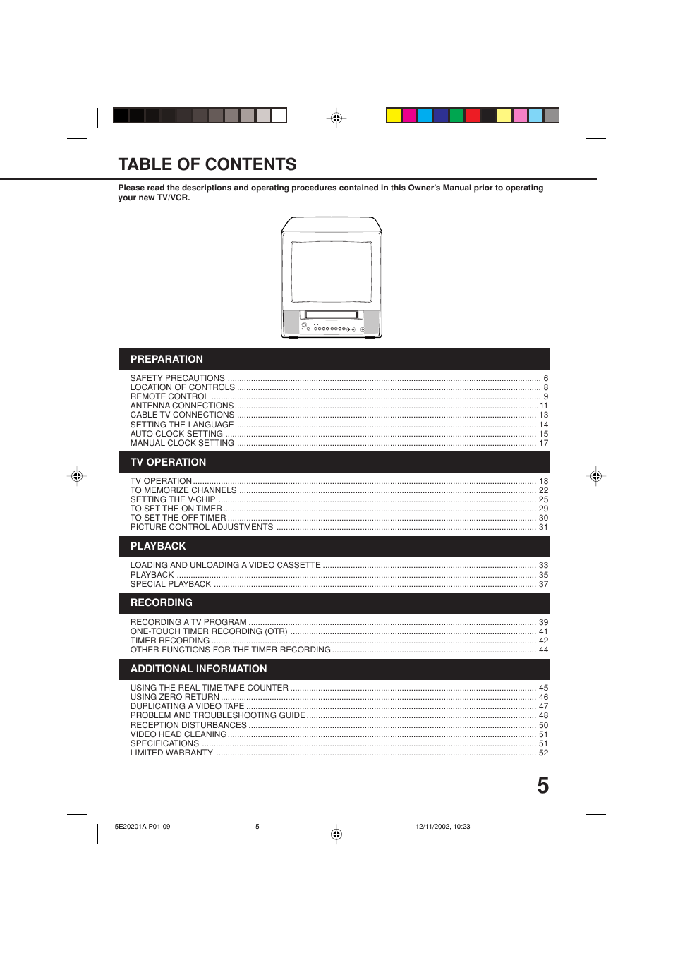 Toshiba Television/Vcr Combination MV13N3 User Manual | Page 7 / 56