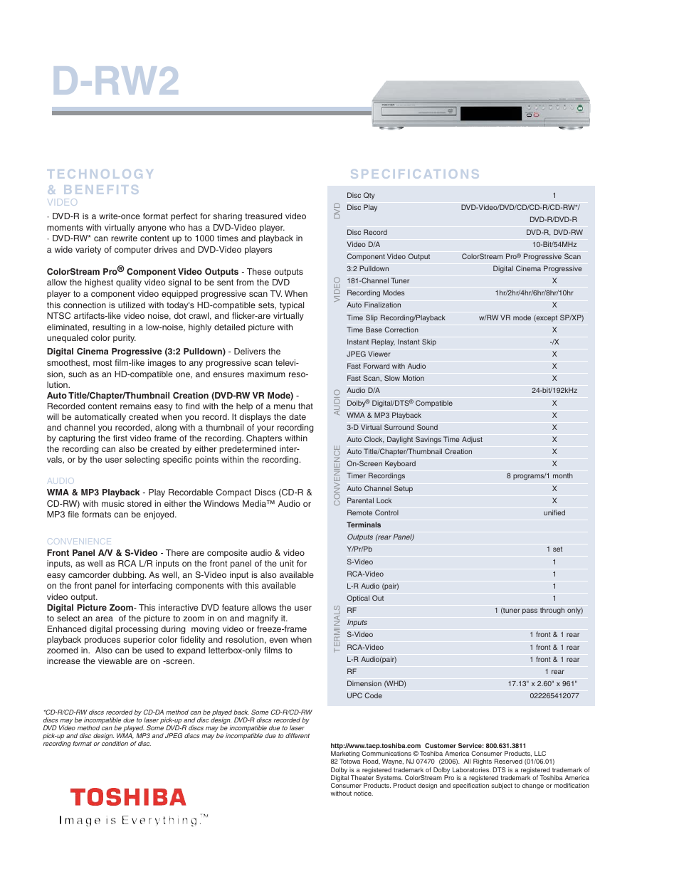 D-rw2 | Toshiba D-RW2 User Manual | Page 2 / 2