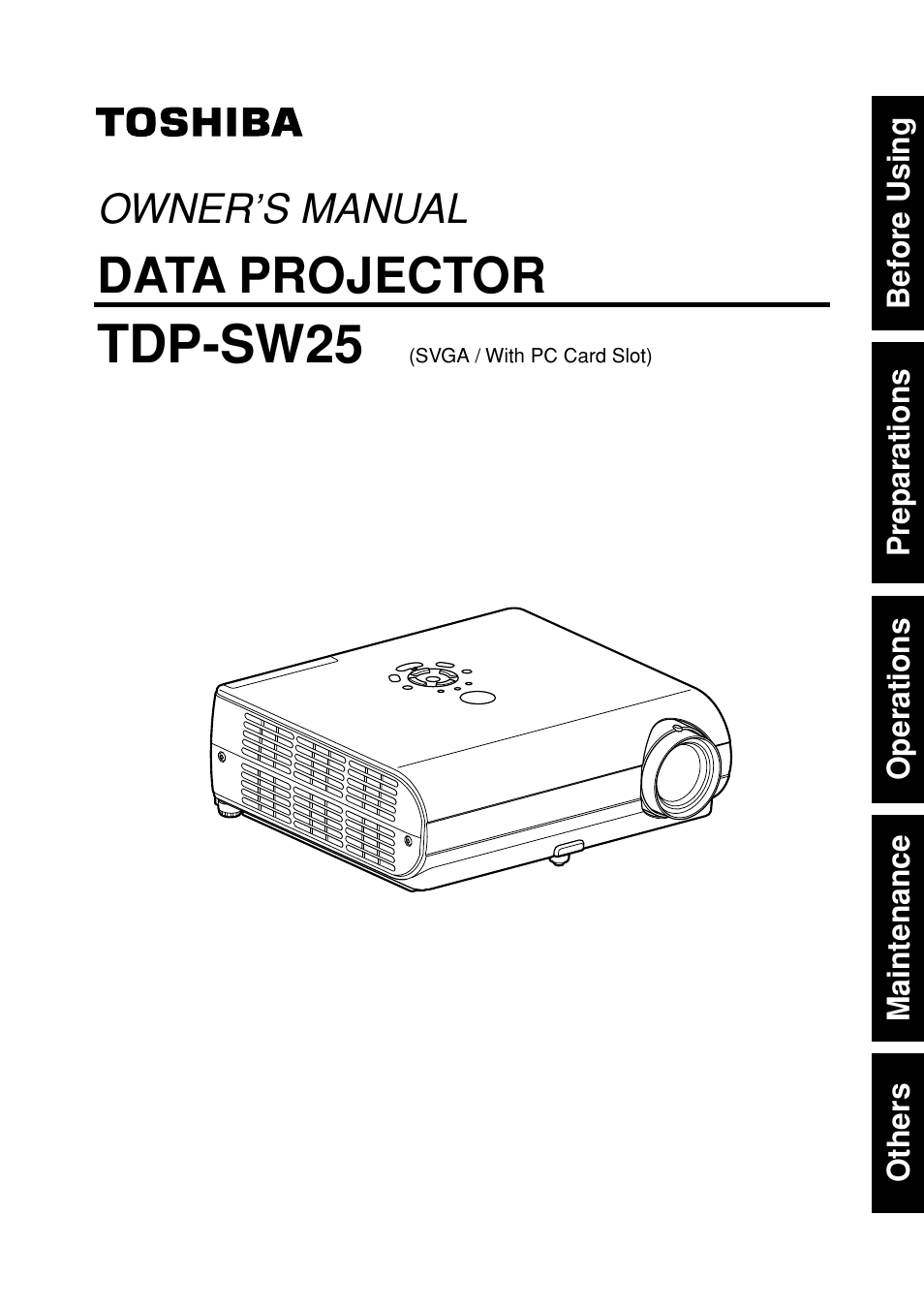 Toshiba DP-SW25T User Manual | 37 pages