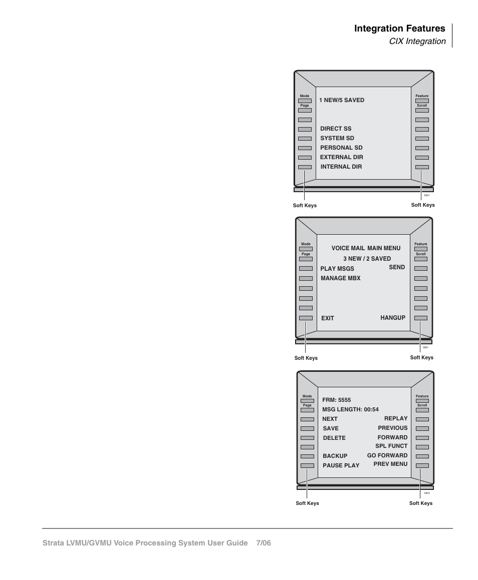 Integration features, Cix integration | Toshiba Strata GVMU/LVMU User Manual | Page 82 / 103