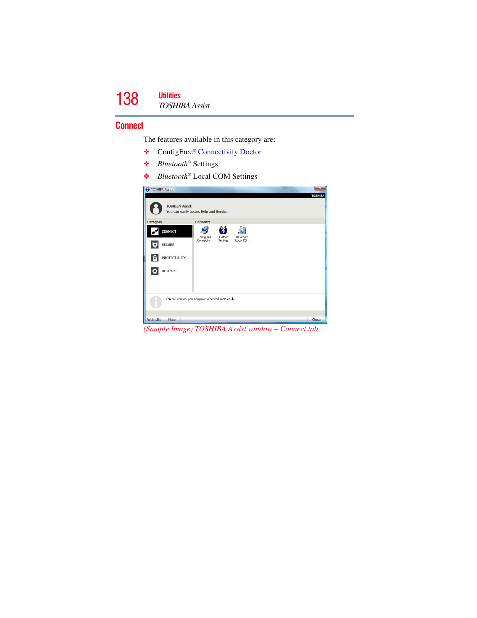 Connect | Toshiba SATELLITE M300 User Manual | Page 138 / 232
