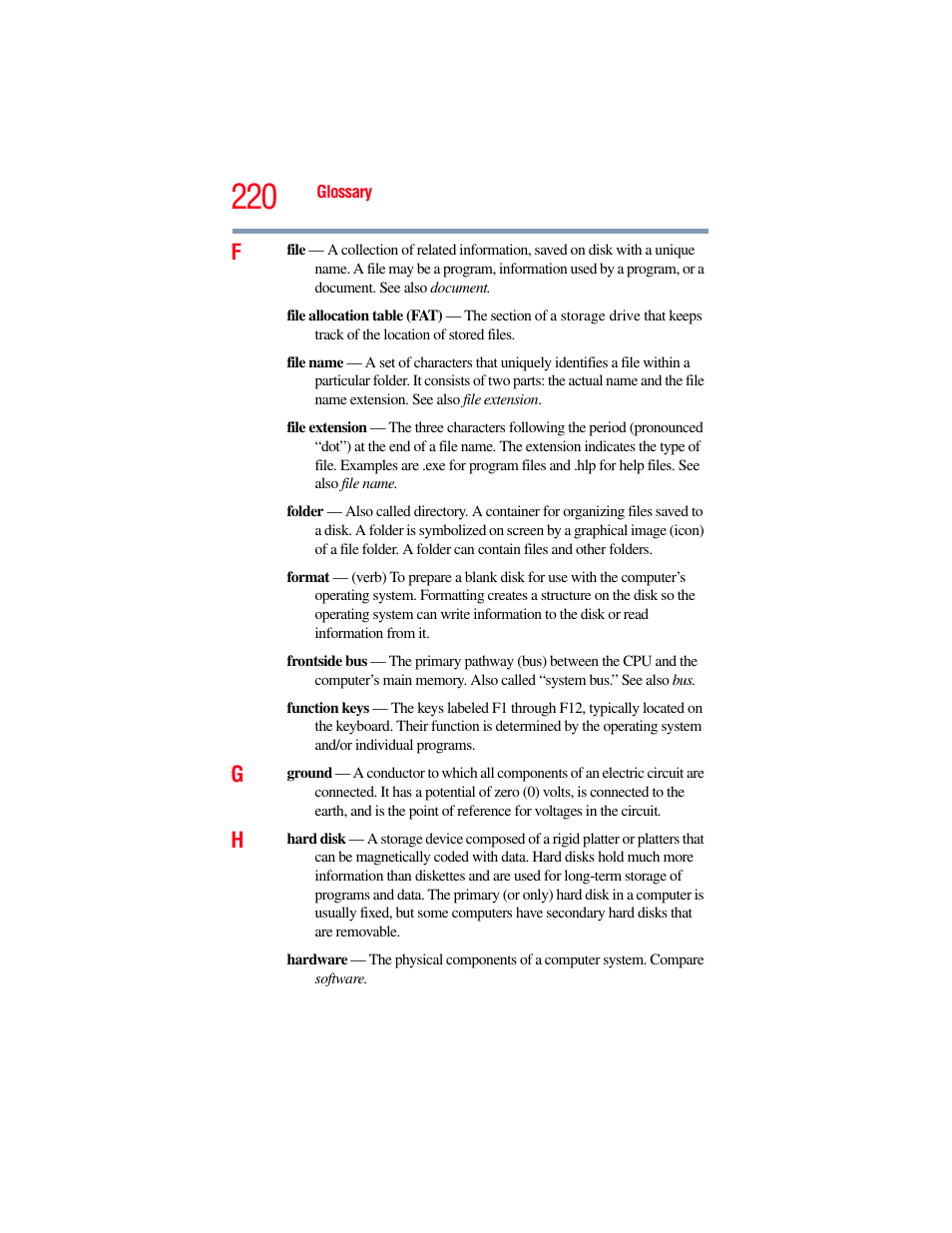 Toshiba SATELLITE M300 User Manual | Page 220 / 232