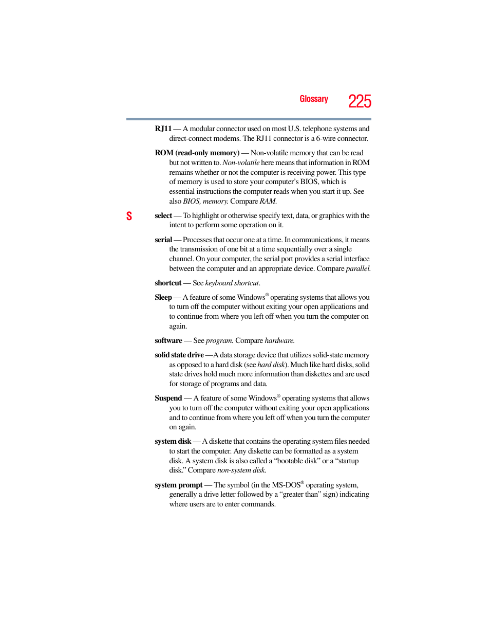 Toshiba SATELLITE M300 User Manual | Page 225 / 232