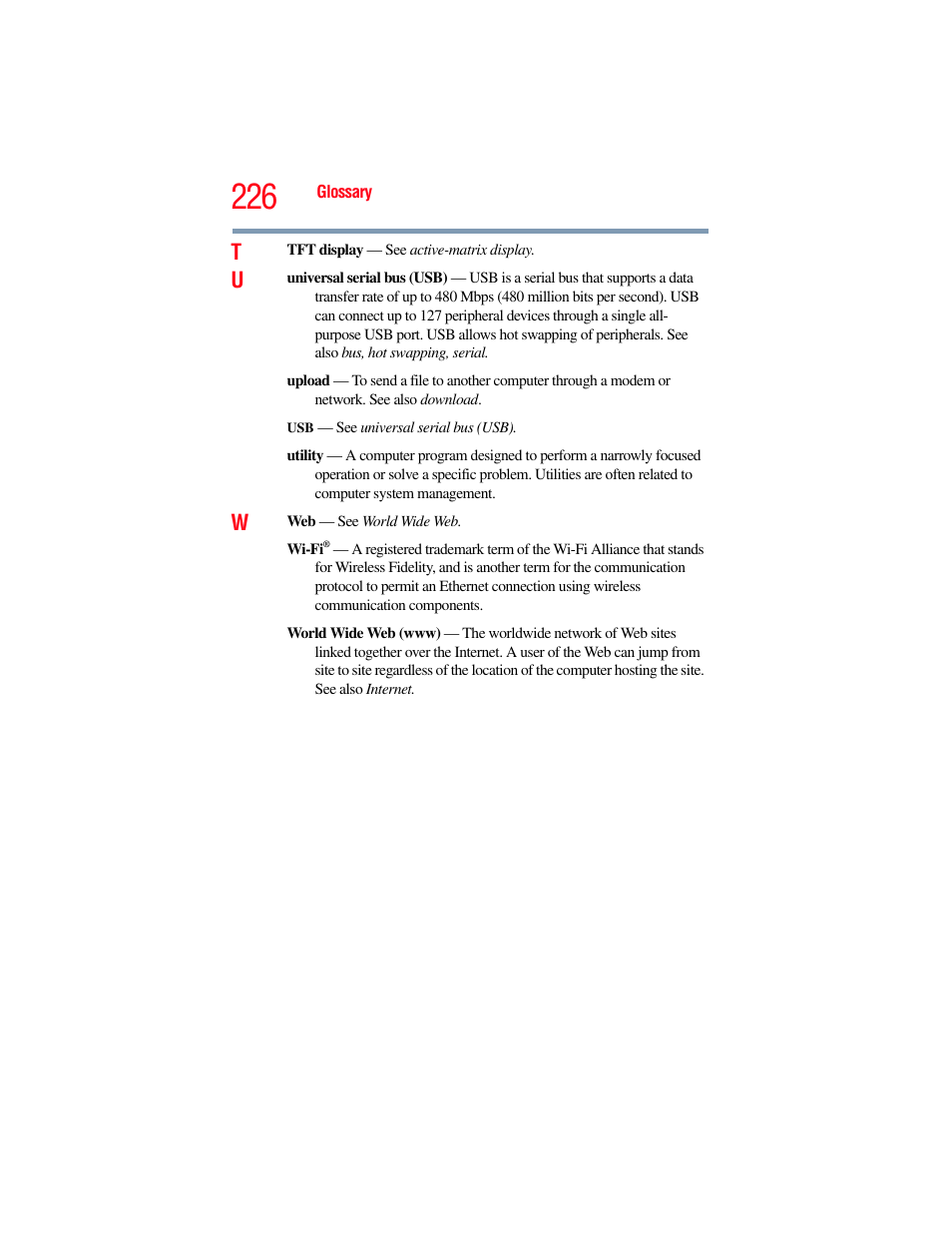 Toshiba SATELLITE M300 User Manual | Page 226 / 232