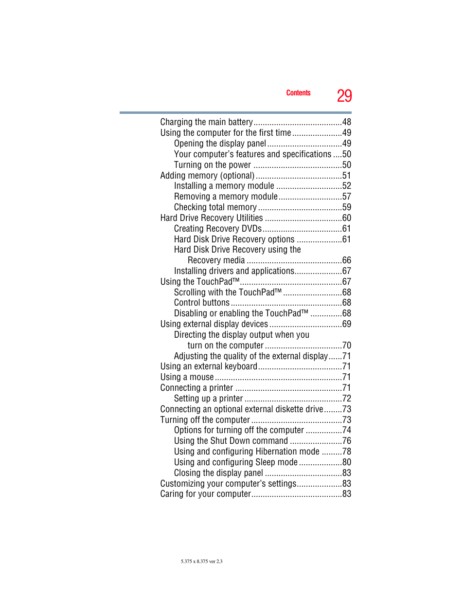 Toshiba SATELLITE M300 User Manual | Page 29 / 232