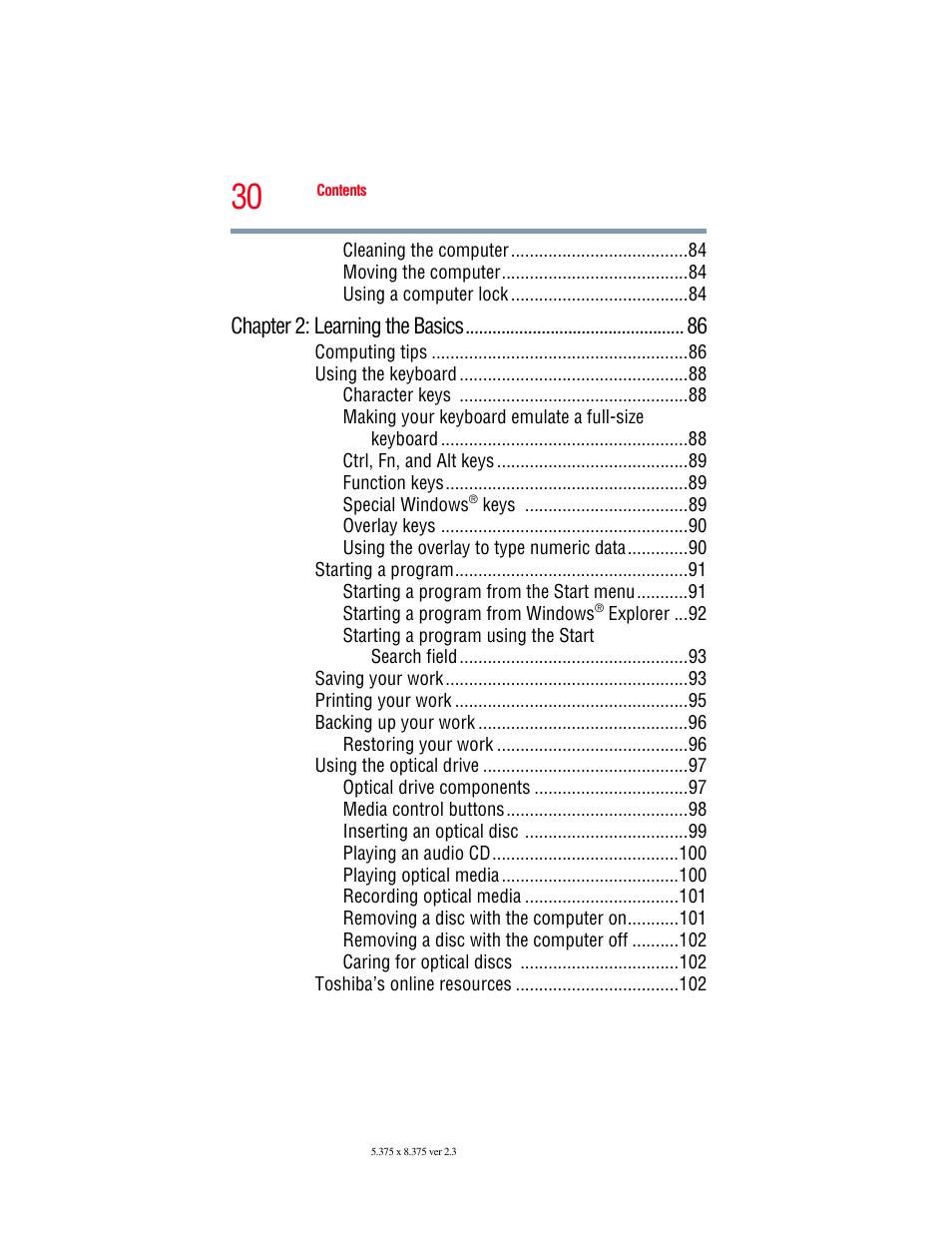 Toshiba SATELLITE M300 User Manual | Page 30 / 232