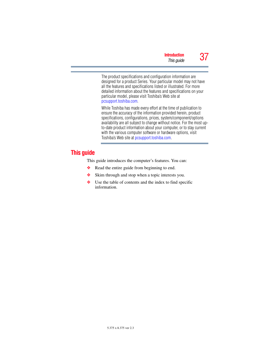 This guide | Toshiba SATELLITE M300 User Manual | Page 37 / 232