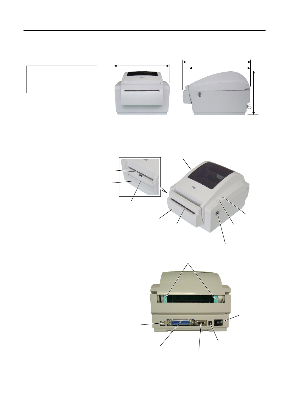 5 appearance, 1 dimensions, 2 front view | 3 rear view | Toshiba B-SV4D-QM User Manual | Page 8 / 32
