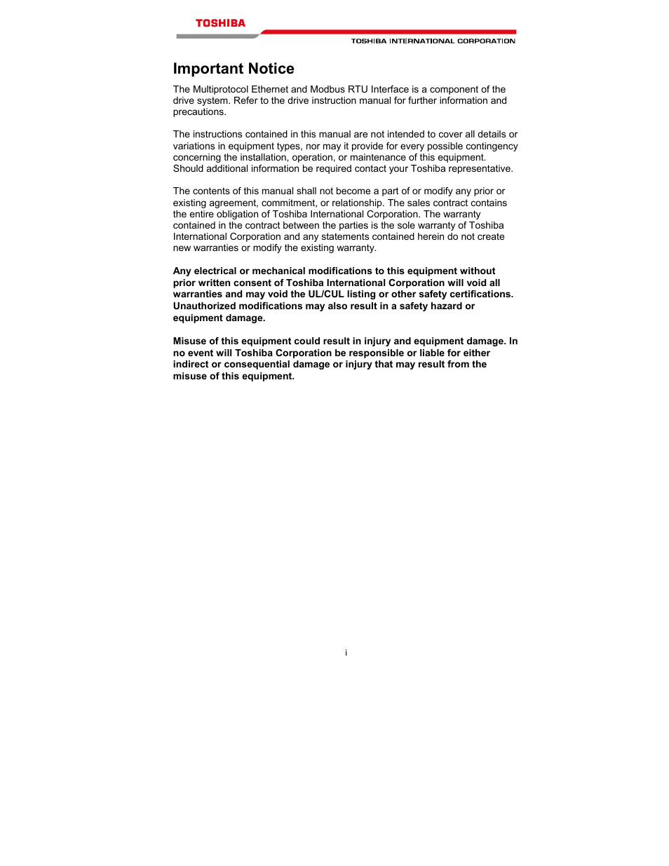 Important notice | Toshiba T300MVi User Manual | Page 2 / 69