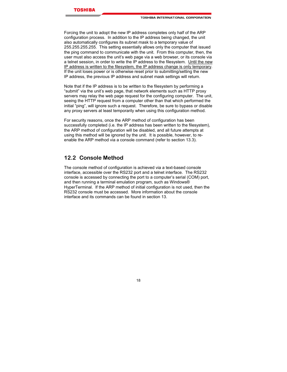2 console method | Toshiba T300MVi User Manual | Page 31 / 69