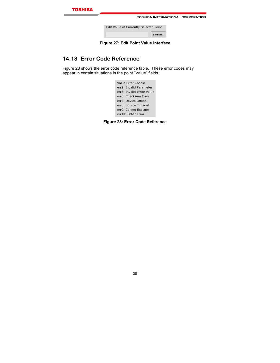13 error code reference | Toshiba T300MVi User Manual | Page 51 / 69