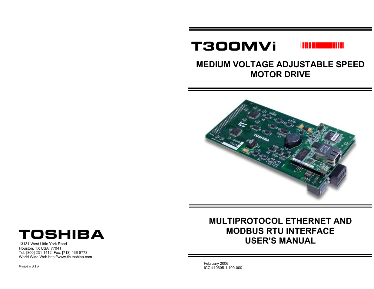 T300mvi, Toshiba, Medium voltage adjustable speed motor drive | Toshiba T300MVi User Manual | Page 69 / 69