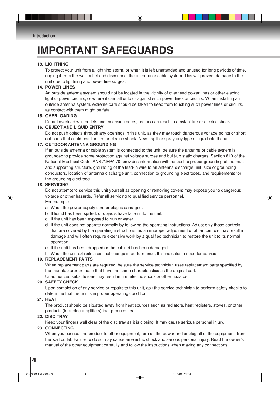 Important safeguards | Toshiba SD-V396SU User Manual | Page 4 / 80