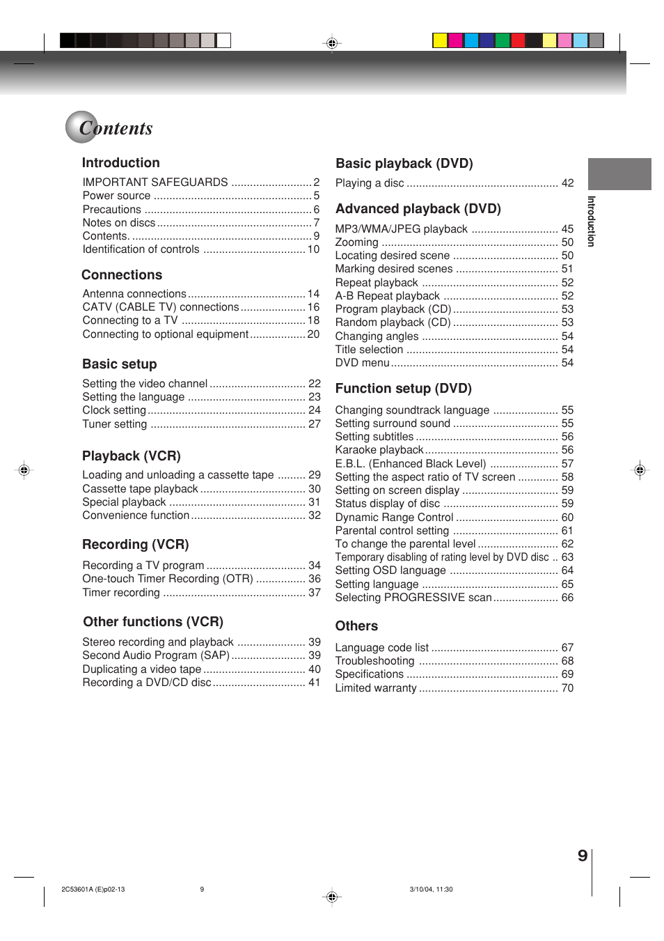 Toshiba SD-V396SU User Manual | Page 9 / 80