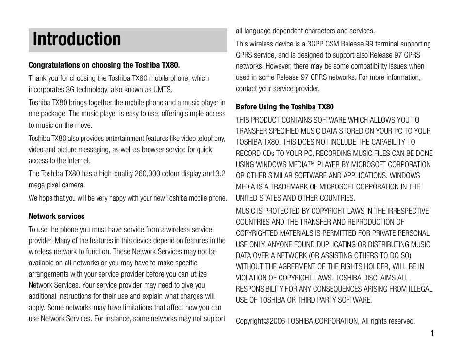 Toshiba TX80 User Manual | 145 pages