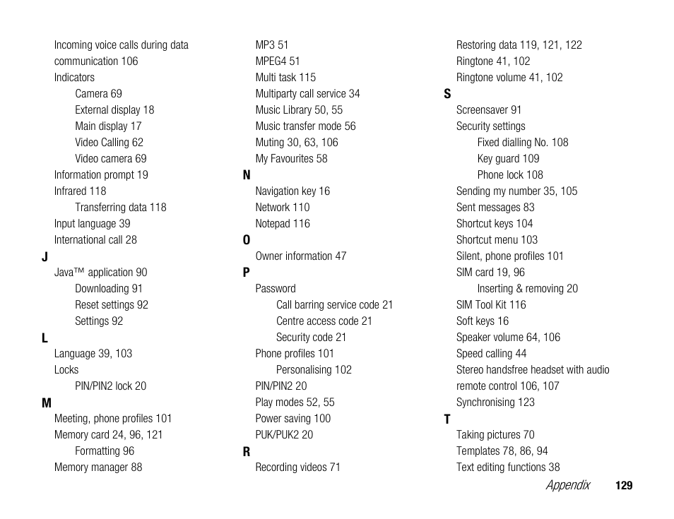 Toshiba TX80 User Manual | Page 129 / 145