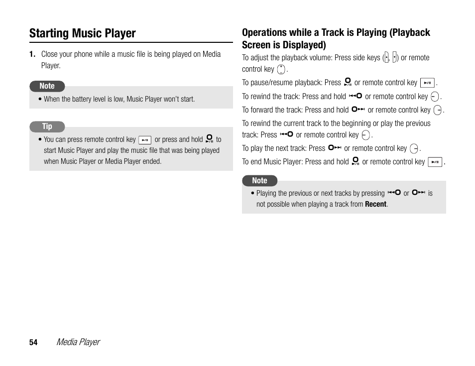 Starting music player | Toshiba TX80 User Manual | Page 54 / 145