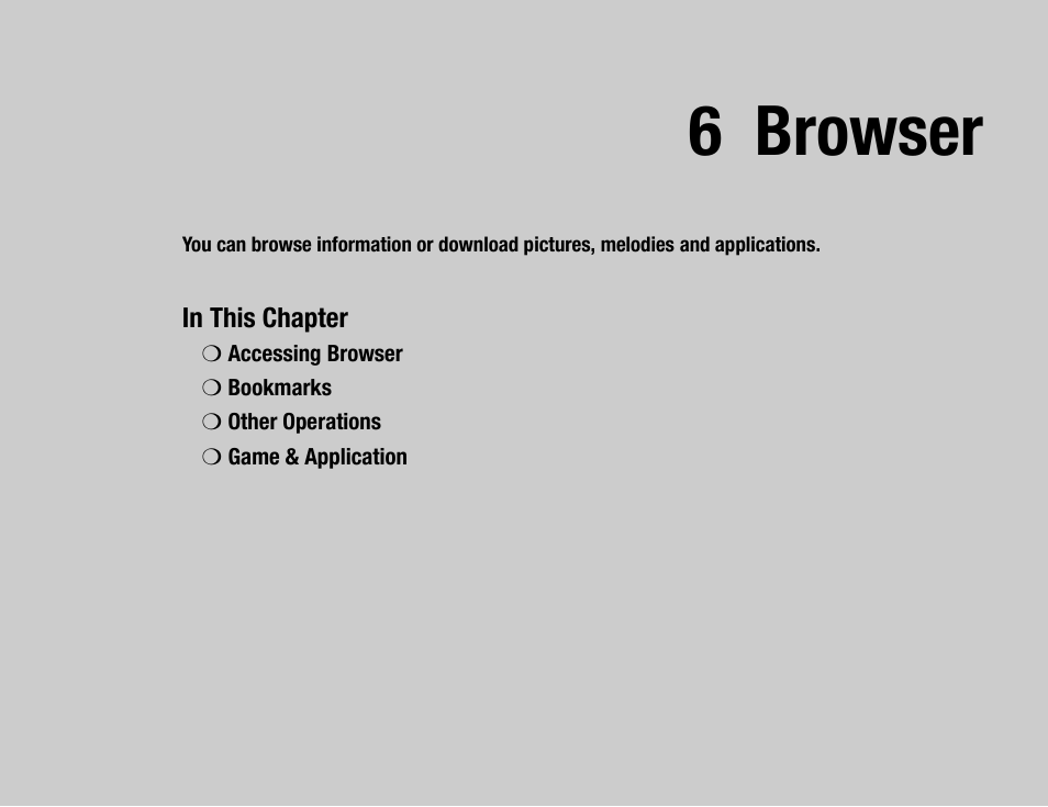 6 browser | Toshiba TX80 User Manual | Page 87 / 145