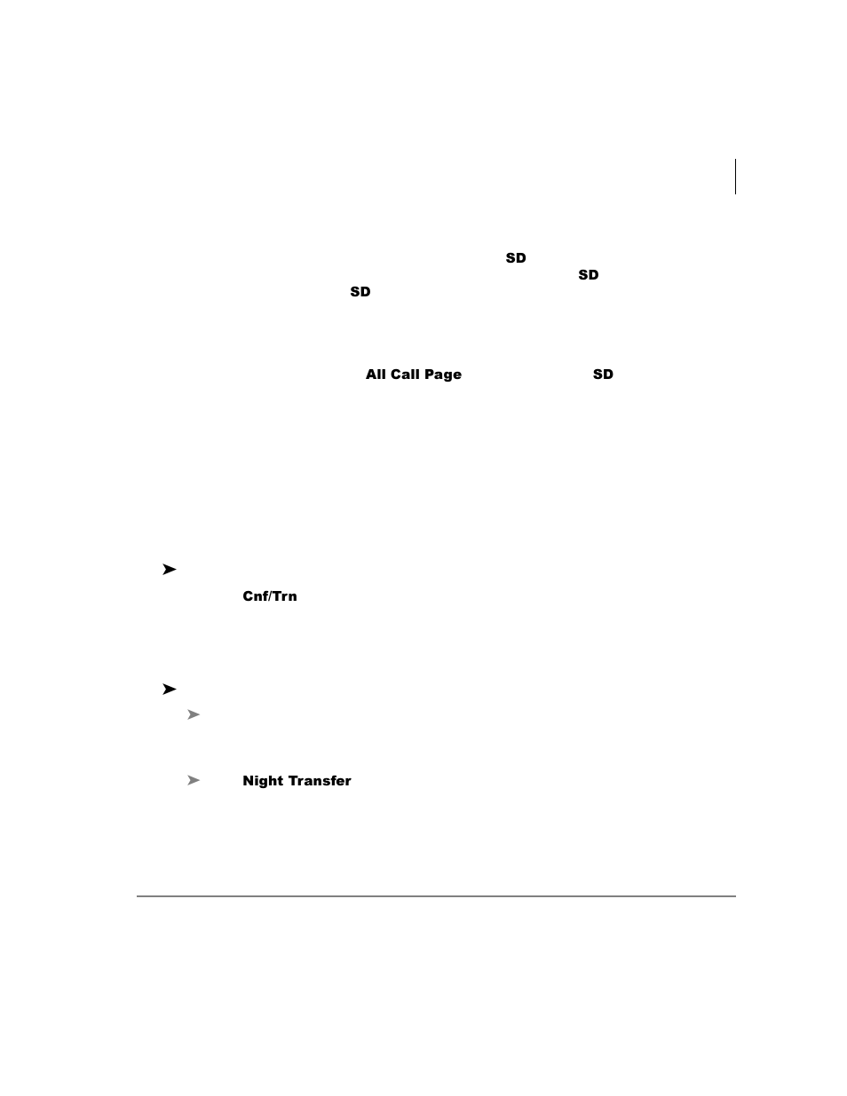 Speed dial, Paging, Call forward override (dss override) | Night transfer | Toshiba DKT3001/2001 User Manual | Page 61 / 67