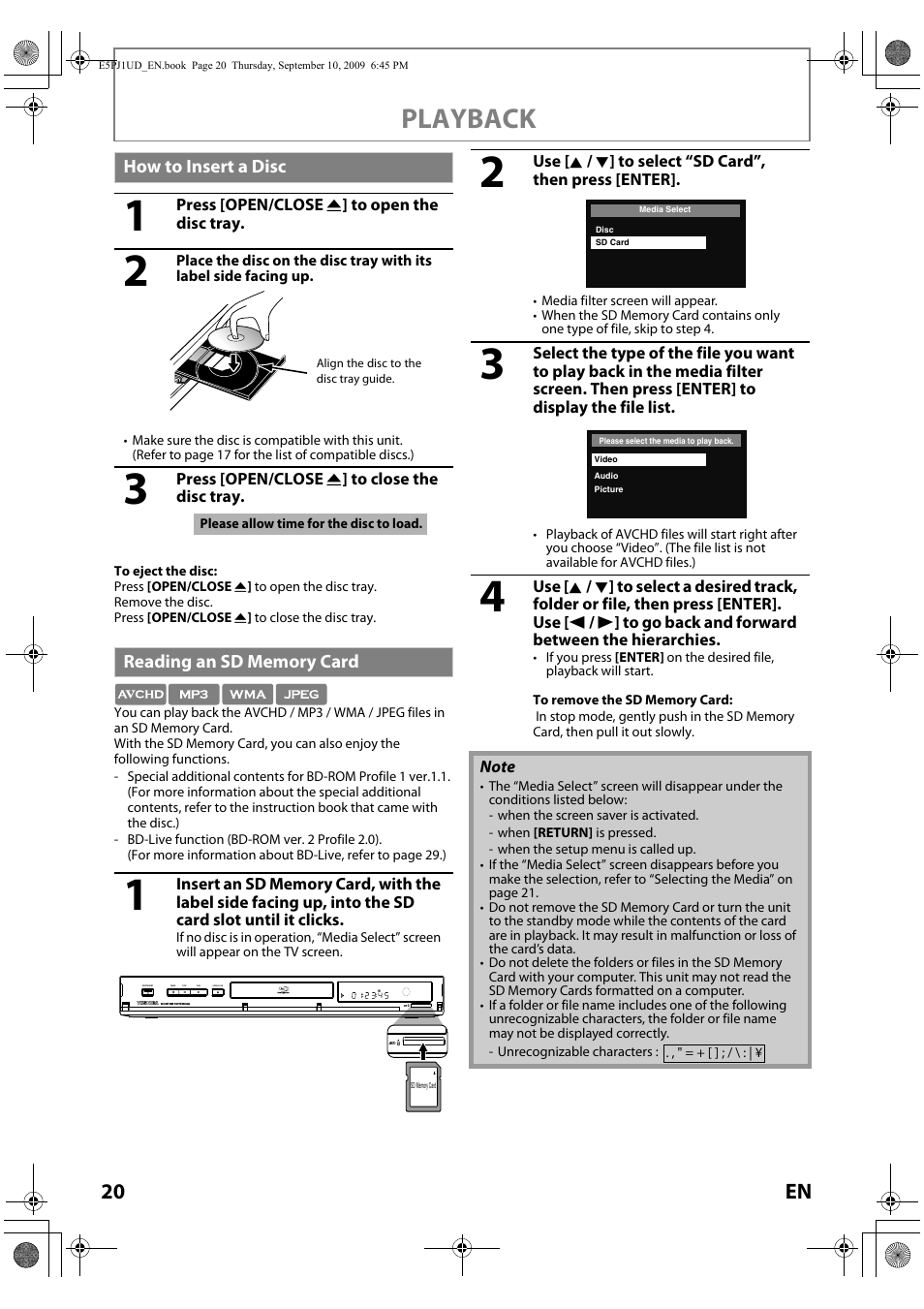 Playback, 20 en | Toshiba Blu-Ray Disc Player BDX2000KU User Manual | Page 20 / 64