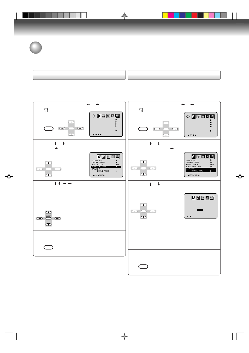 Clock setting (continued) | Toshiba MW20FP3 User Manual | Page 20 / 64