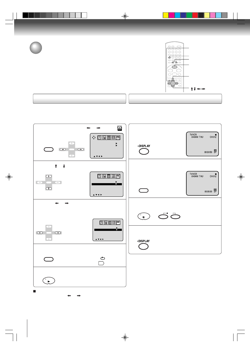 Convenient function, Repeat playback, Using the real time tape counter | Toshiba MW20FP3 User Manual | Page 36 / 64