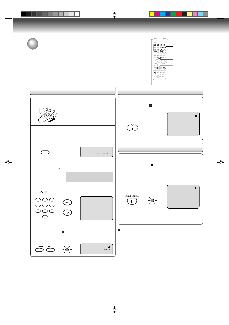 Recording a tv program | Toshiba MW20FP3 User Manual | Page 38 / 64