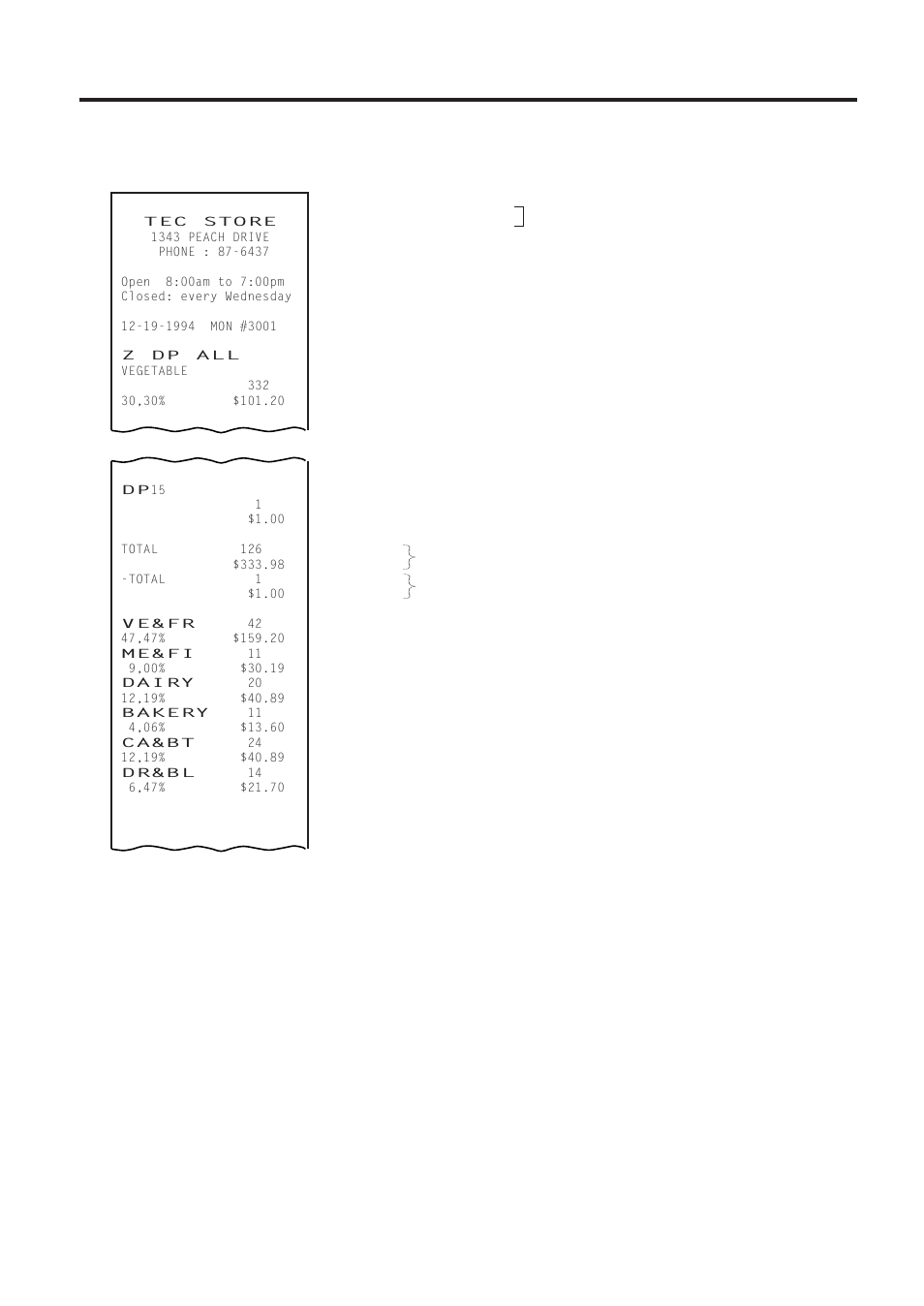 All department read or reset (daily or gt) | Toshiba TEC MA-1450-1 SERIES User Manual | Page 100 / 152