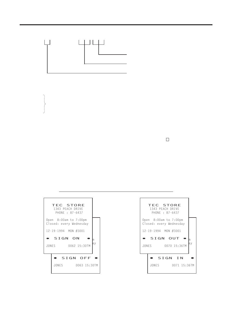 Sign-out sign-in, Sign-off (3) mode changes with signing operations | Toshiba TEC MA-1450-1 SERIES User Manual | Page 21 / 152