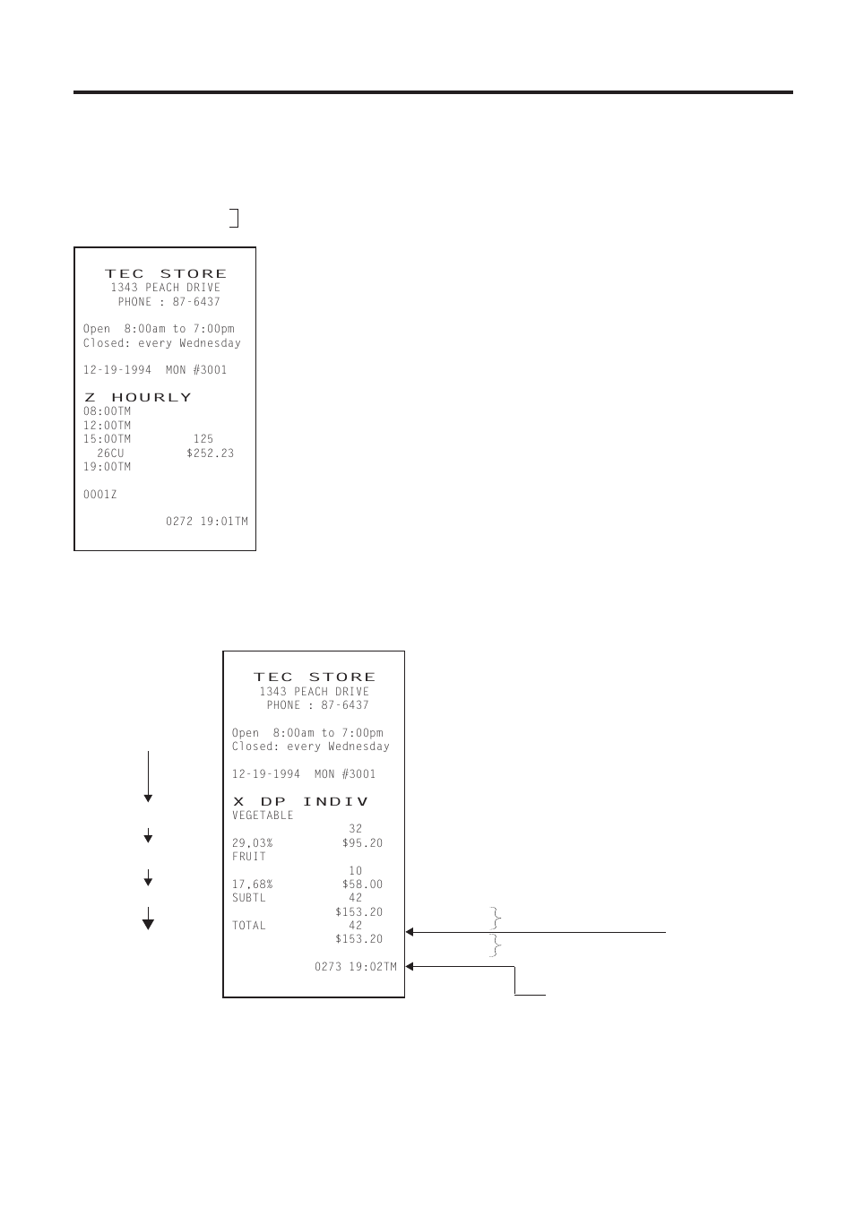 Daily hourly range read or reset, Department read or reset | Toshiba TEC MA-1450-1 SERIES User Manual | Page 99 / 152