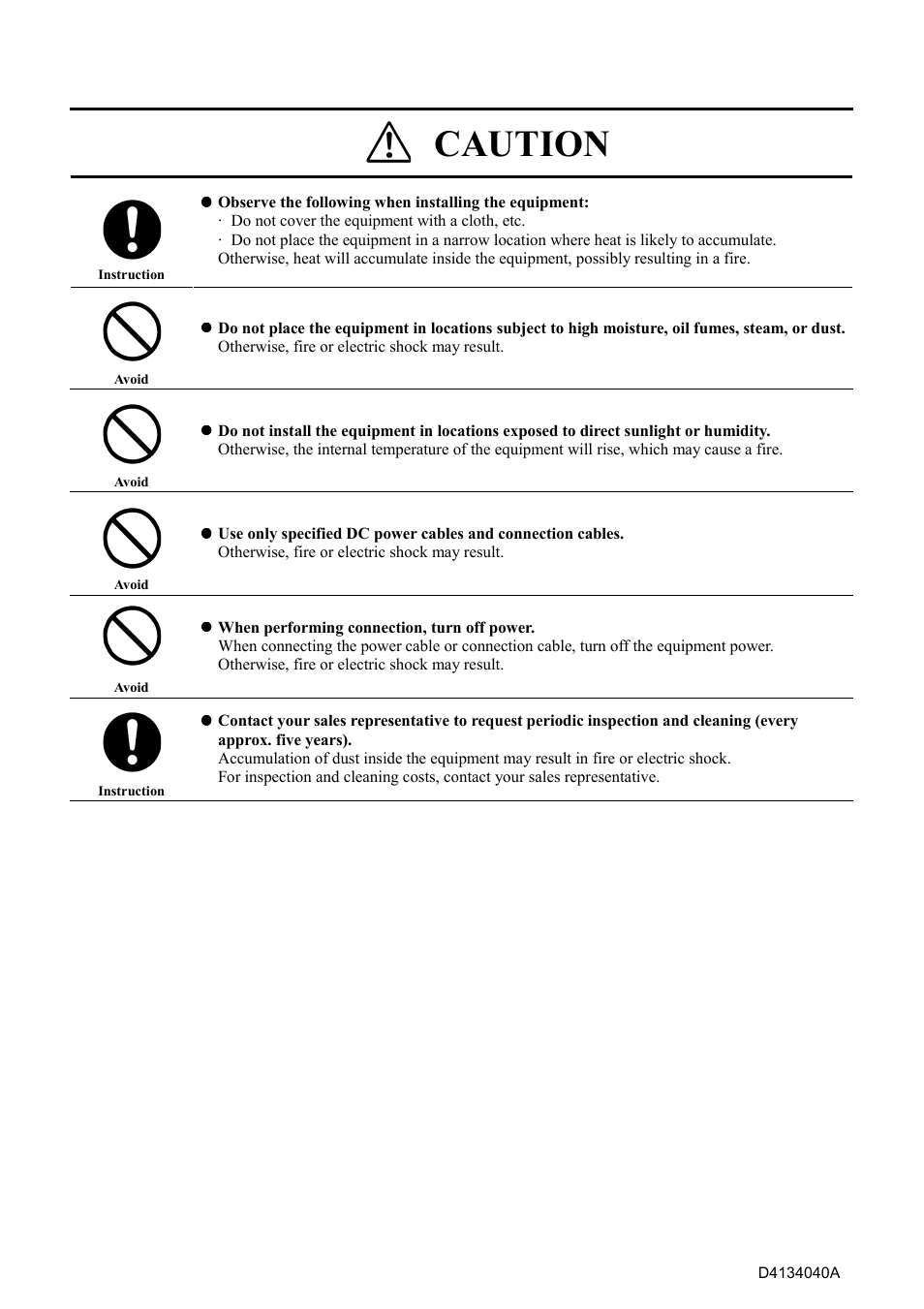 Caution | Toshiba CSB1100CL-10 User Manual | Page 4 / 16