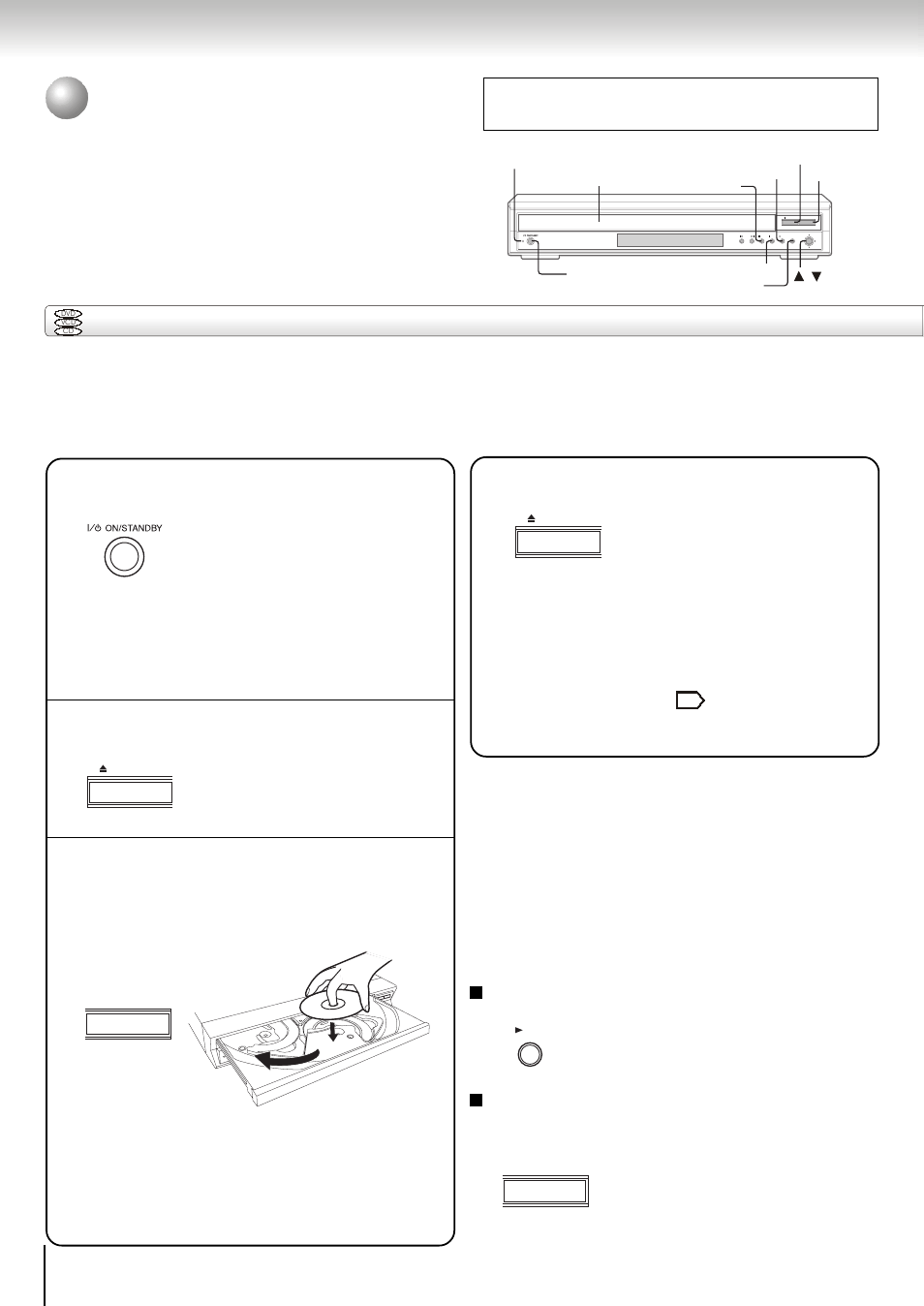 Playing a disc, Basic playback | Toshiba SD-5915SC User Manual | Page 20 / 52