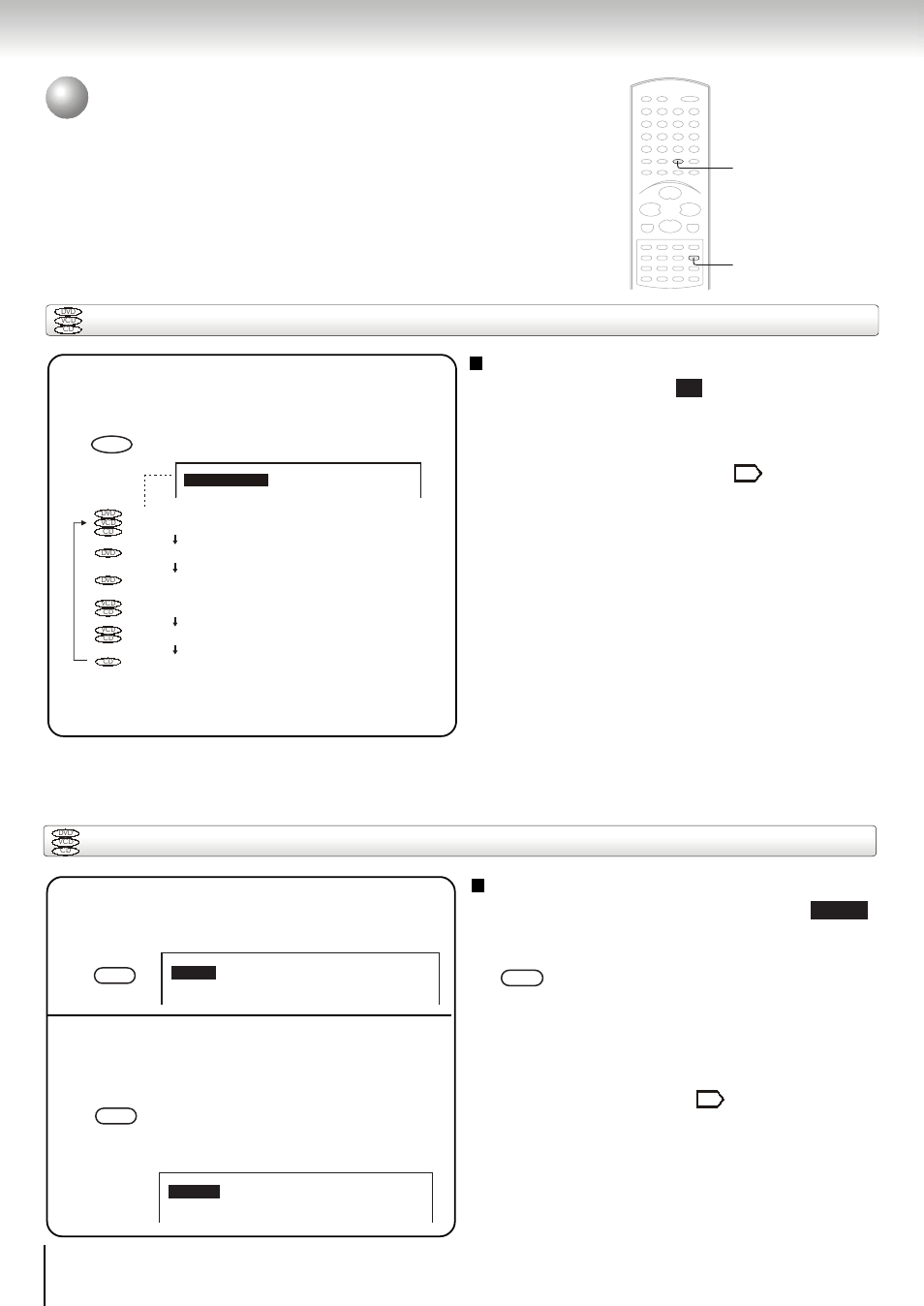 Playing repeatedly, Repeating a specific segment, Repeating a title, chapter or track | Toshiba SD-5915SC User Manual | Page 28 / 52