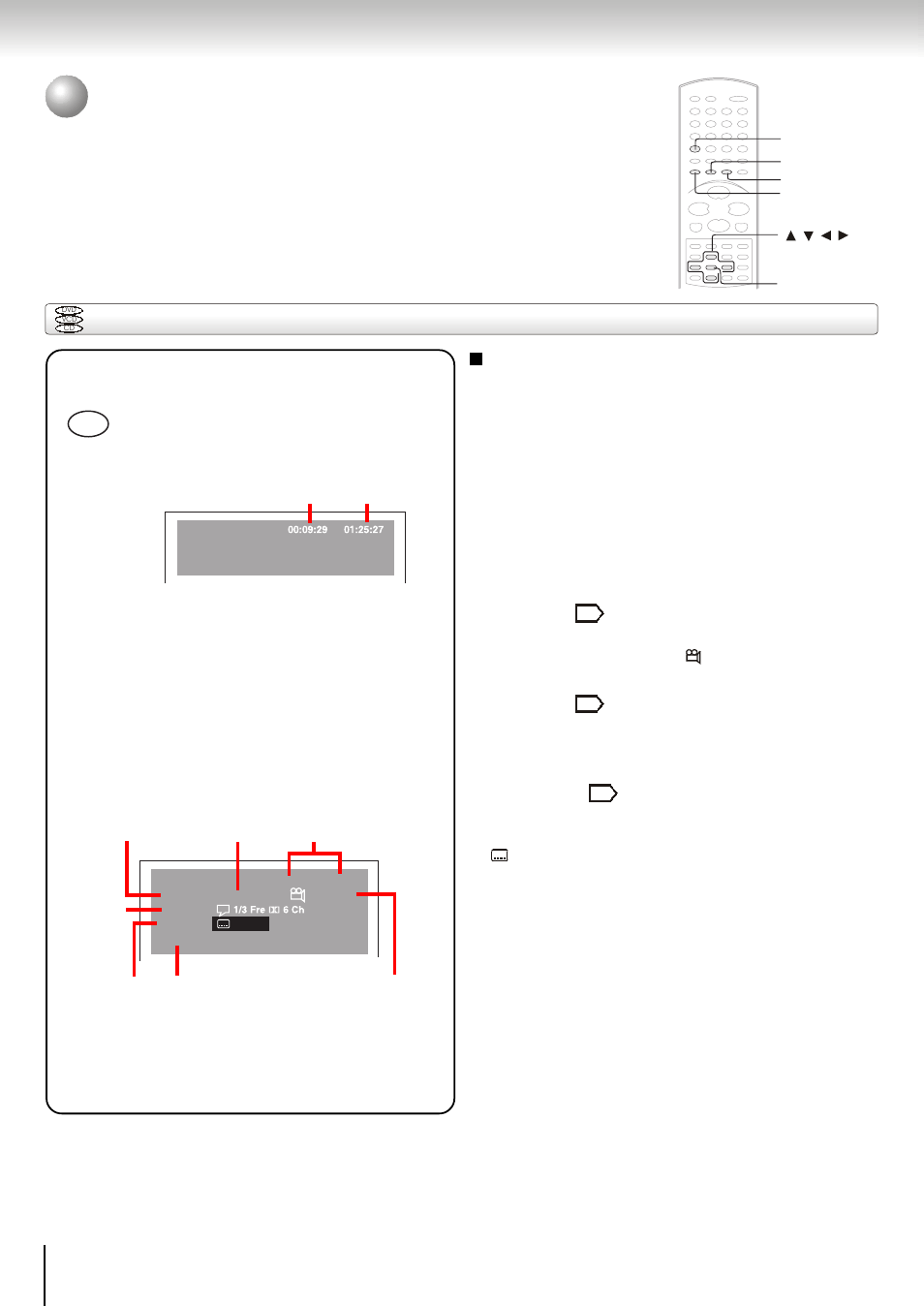 On-screen display operation | Toshiba SD-5915SC User Manual | Page 30 / 52