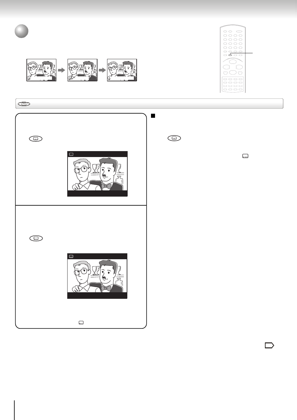 Selecting subtitles, Selecting a subtitle language | Toshiba SD-5915SC User Manual | Page 32 / 52