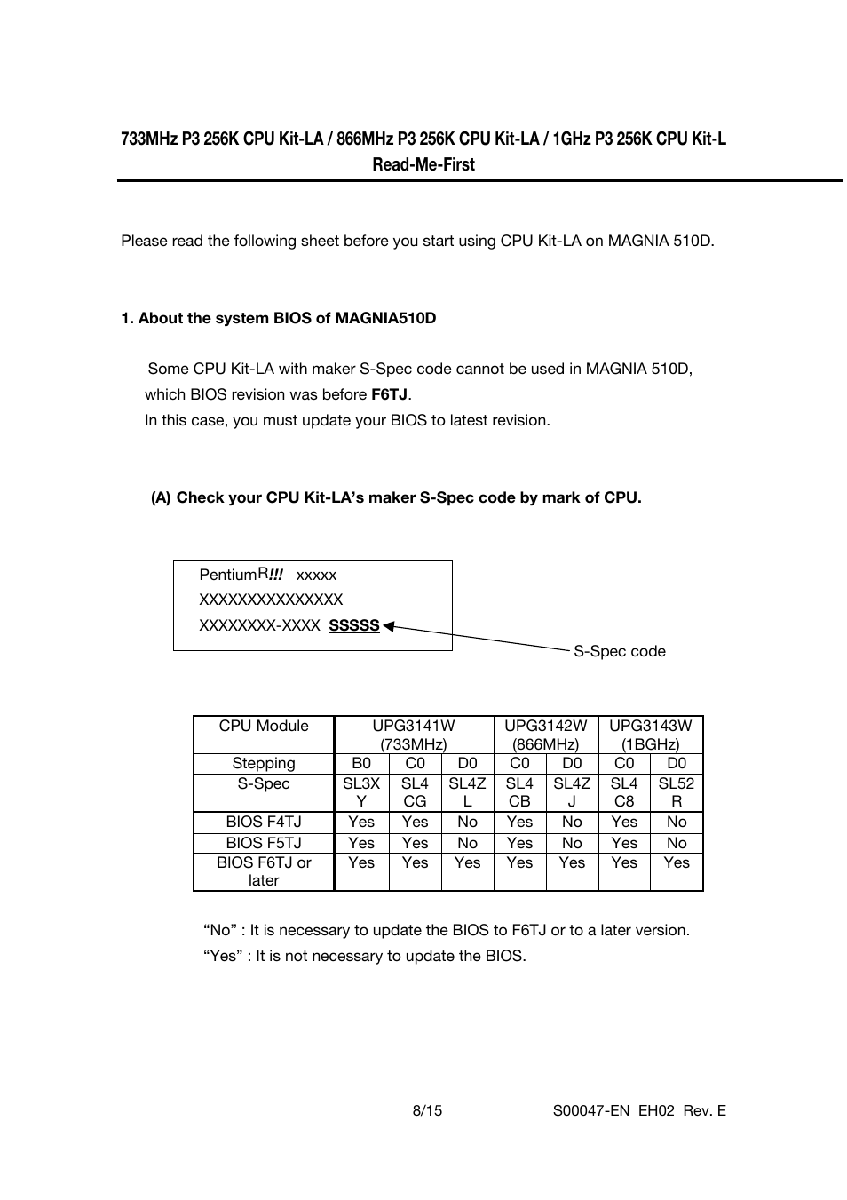 Toshiba 510D User Manual | Page 8 / 15