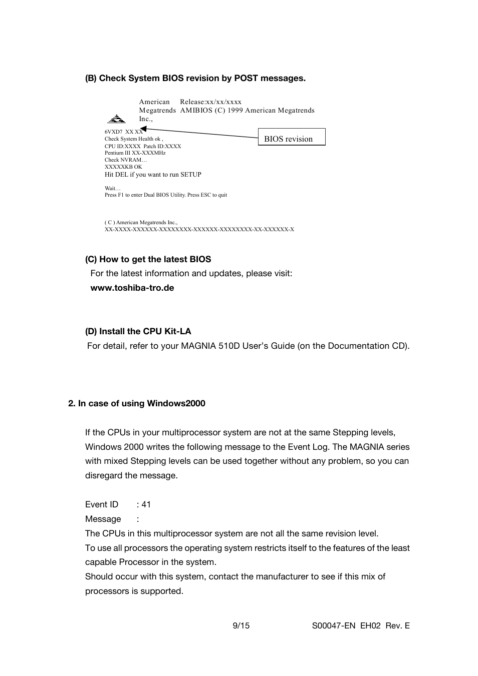 Toshiba 510D User Manual | Page 9 / 15