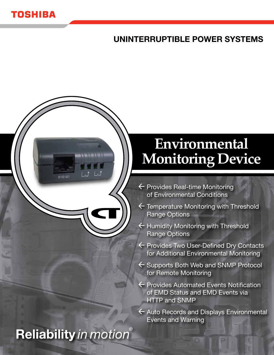 Toshiba RMTI-EMD-HT User Manual | 2 pages