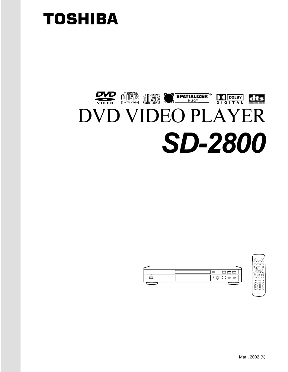 Toshiba SD 2800 User Manual | 61 pages