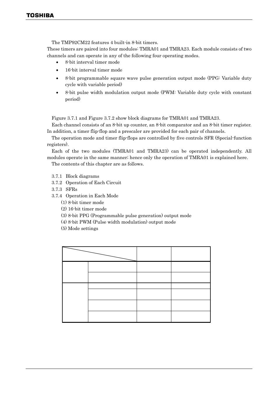 7 8-bit timers (tmra) | Toshiba H1 SERIES TLCS-900 User Manual | Page 101 / 260