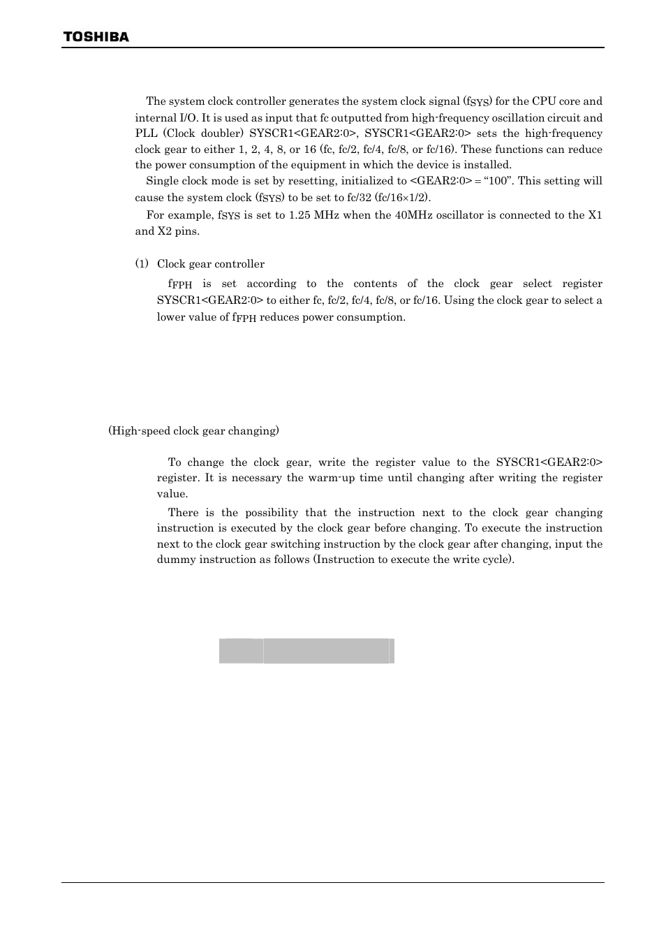 3 system clock controller | Toshiba H1 SERIES TLCS-900 User Manual | Page 18 / 260